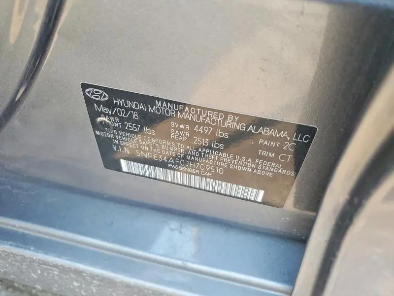 2018 HYUNDAI SONATA LIMITED  