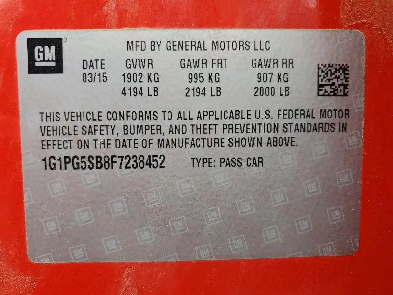 2015 CHEVROLET CRUZE LTZ  