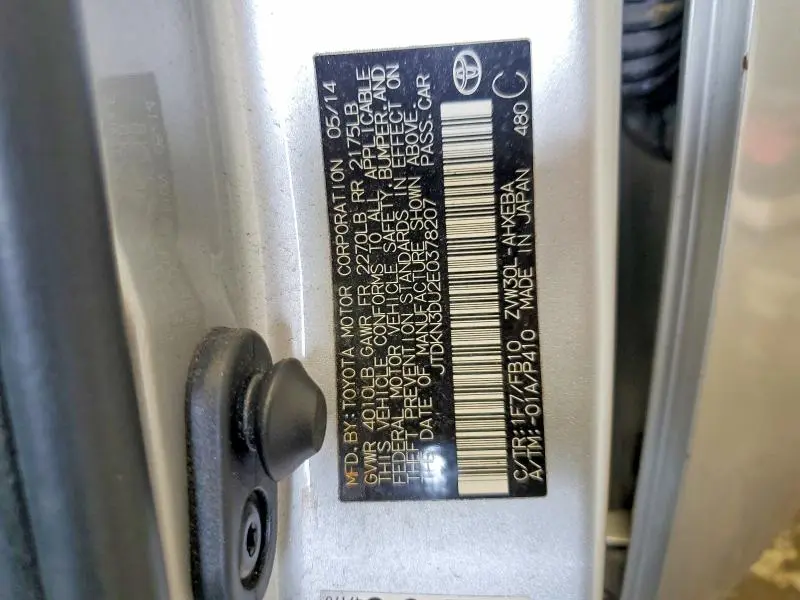 2014 TOYOTA PRIUS TWO  