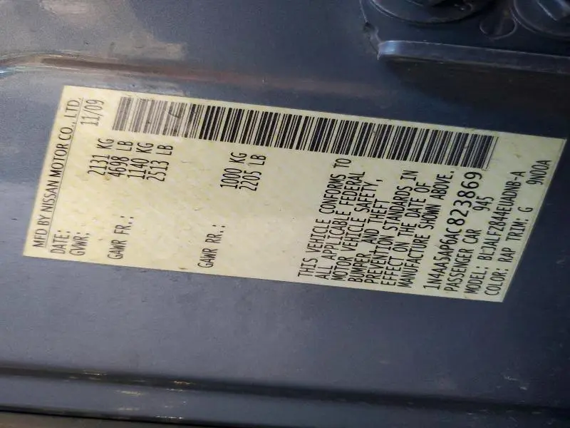 2010 NISSAN MAXIMA 3.5 S  