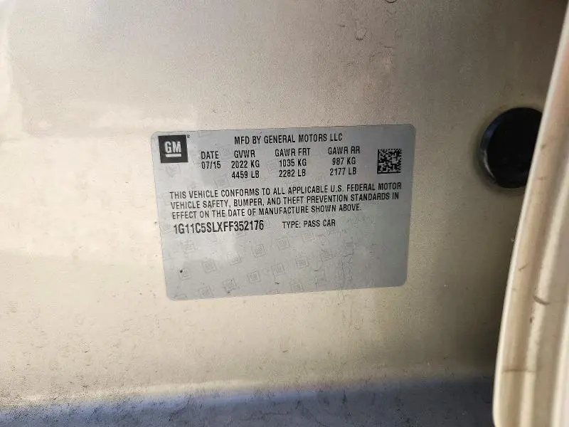 2015 CHEVROLET MALIBU 1LT  