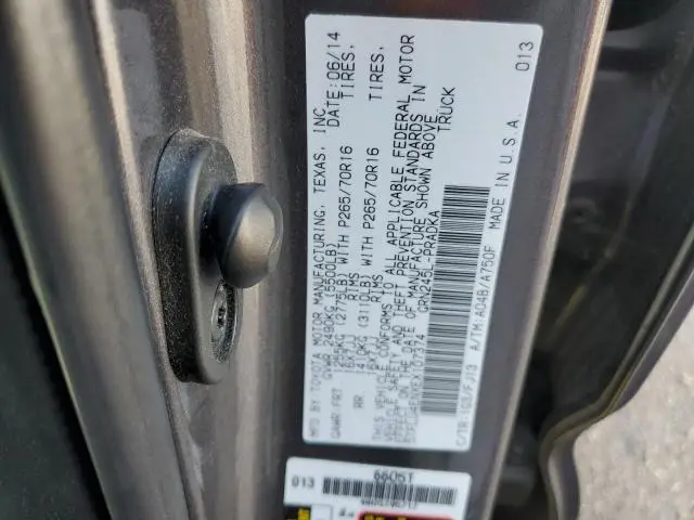 2014 TOYOTA TACOMA DOUBLE CAB  