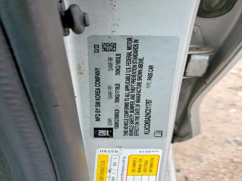 2022 CHEVROLET SPARK 1LT  