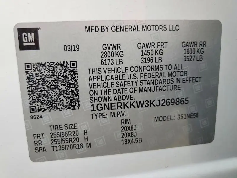 2019 CHEVROLET TRAVERSE PREMIER  