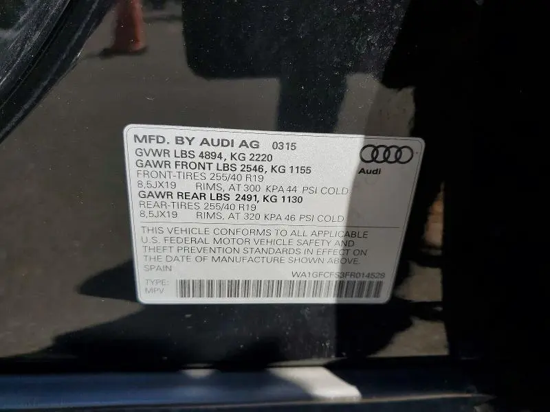 2015 AUDI Q3 PRESTIGE  