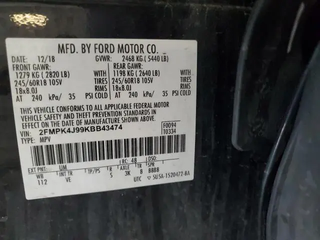 2019 FORD EDGE SEL  