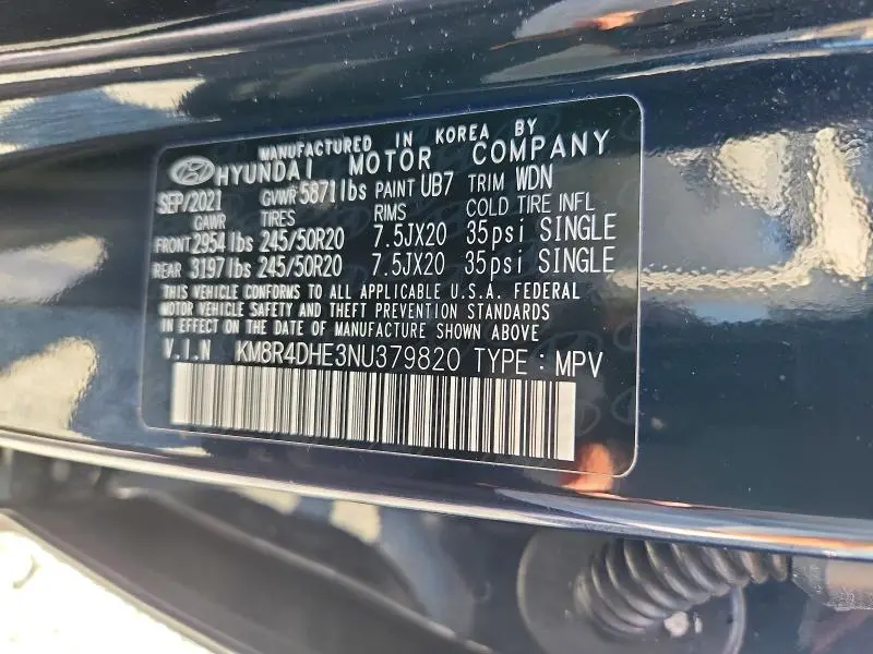 2022 HYUNDAI PALISADE SEL  