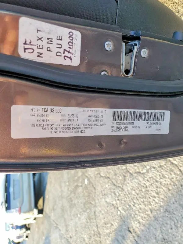 2016 DODGE CHARGER SXT  