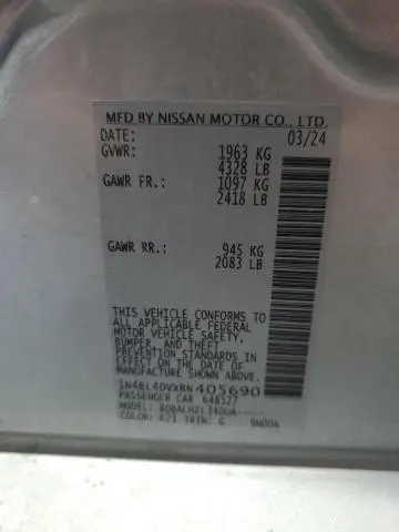 2024 NISSAN ALTIMA SV  