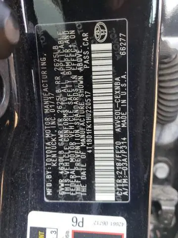 2017 TOYOTA CAMRY HYBRID  