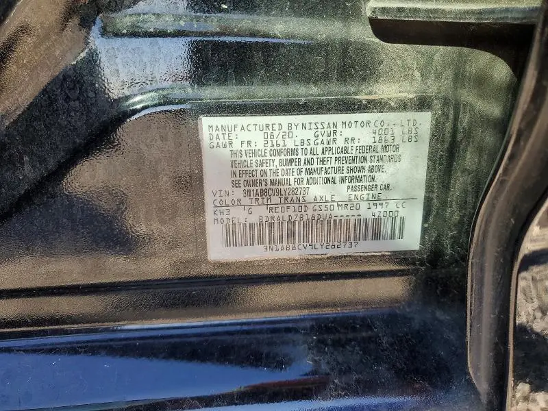 2020 NISSAN SENTRA SV  