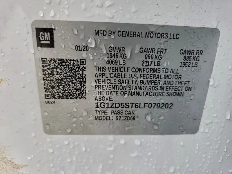 2020 CHEVROLET MALIBU LT  