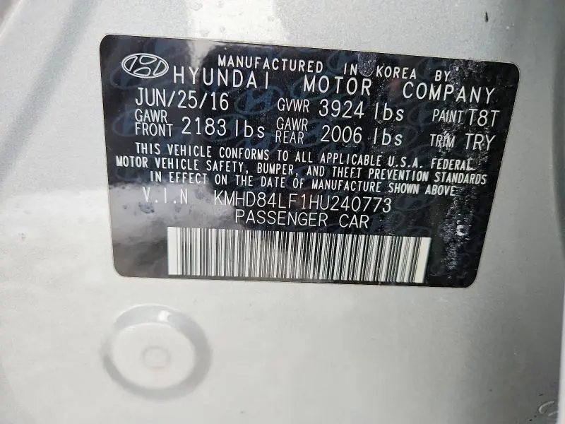2017 HYUNDAI ELANTRA VALUE EDITION  