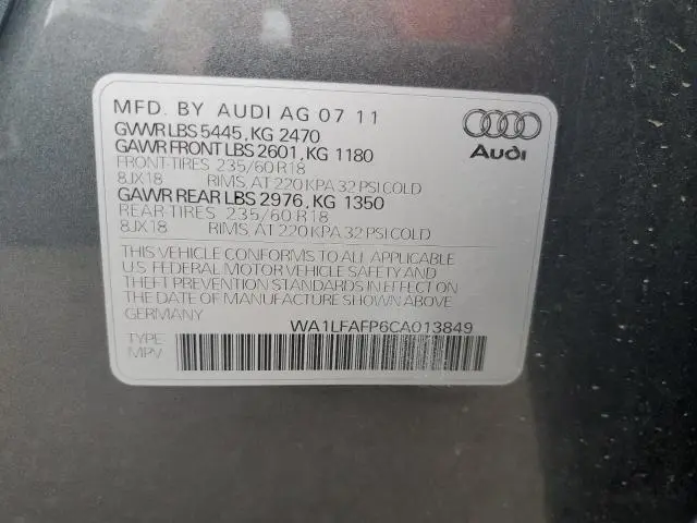 2012 AUDI Q5 PREMIUM PLUS  