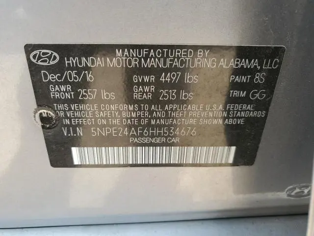 2017 HYUNDAI SONATA SE