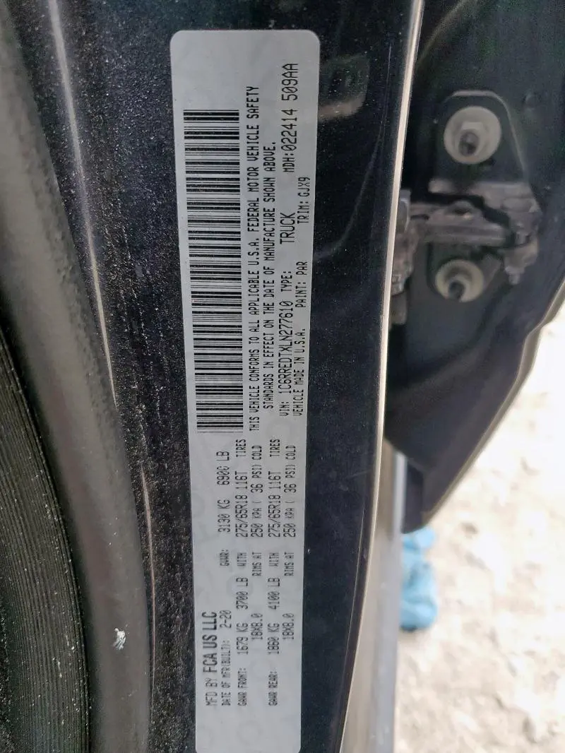 2020 RAM 1500 LARAMIE  
