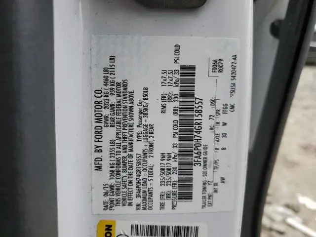 2016 FORD FUSION SE  