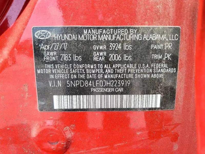 2018 HYUNDAI ELANTRA SEL  
