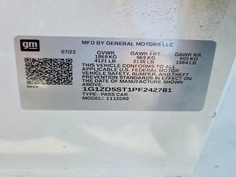 2023 CHEVROLET MALIBU LT  