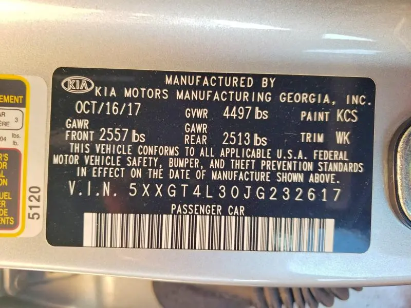 2018 KIA OPTIMA LX  
