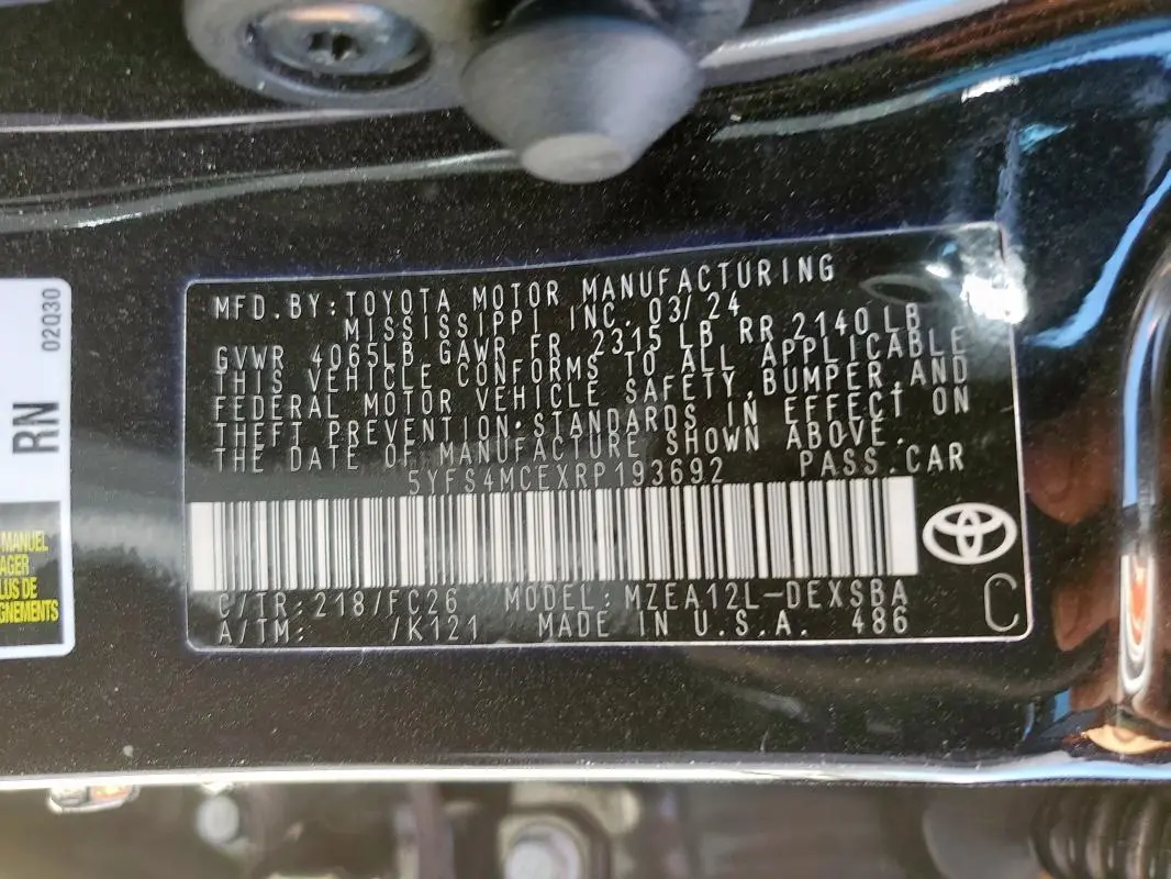 2024 TOYOTA COROLLA SE  