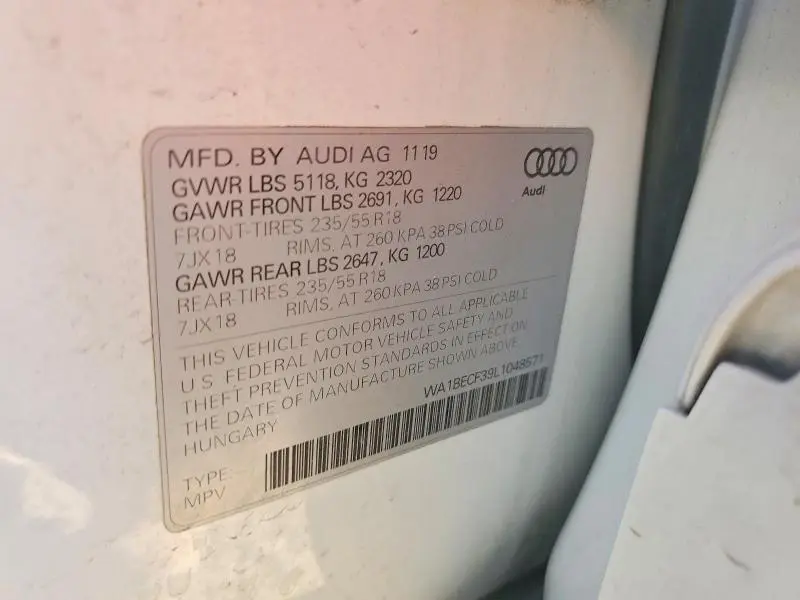2020 AUDI Q3 PREMIUM PLUS  