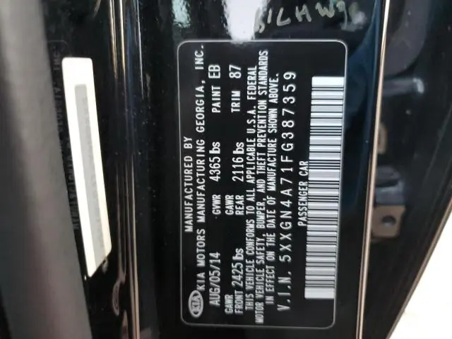2015 KIA OPTIMA EX  