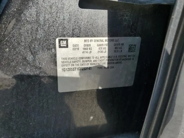 2016 CHEVROLET MALIBU LT