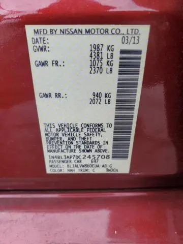 2013 NISSAN ALTIMA 3.5S  