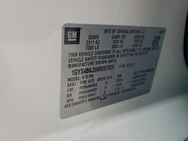 2017 CADILLAC ESCALADE LUXURY  