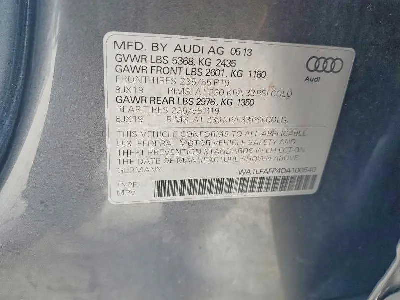 2013 AUDI Q5 PREMIUM PLUS  