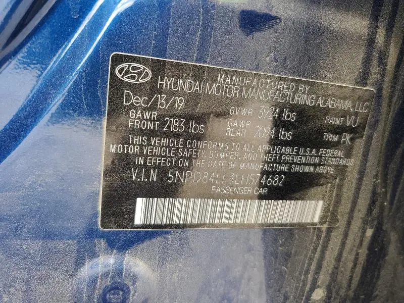 2020 HYUNDAI ELANTRA   