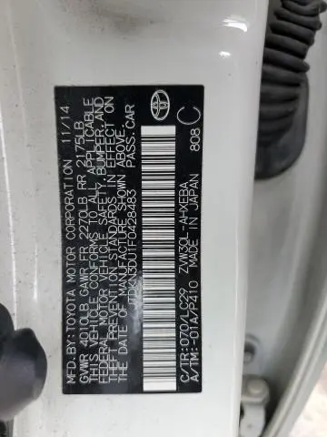 2015 TOYOTA PRIUS   