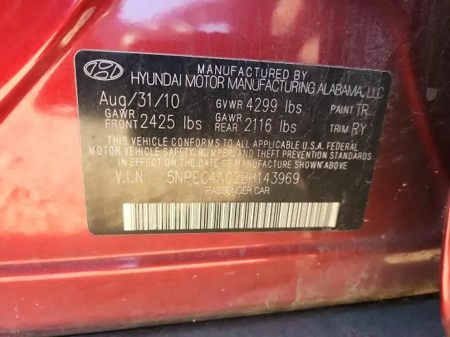 2011 HYUNDAI SONATA SE  