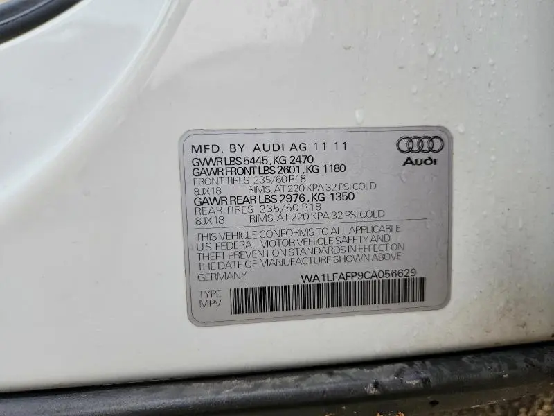 2012 AUDI Q5 PREMIUM PLUS  