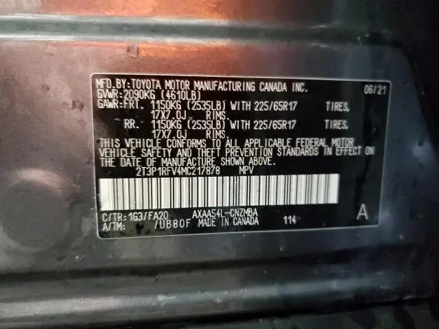 2021 TOYOTA RAV4 XLE