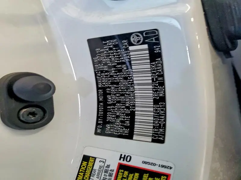 2019 TOYOTA COROLLA L  