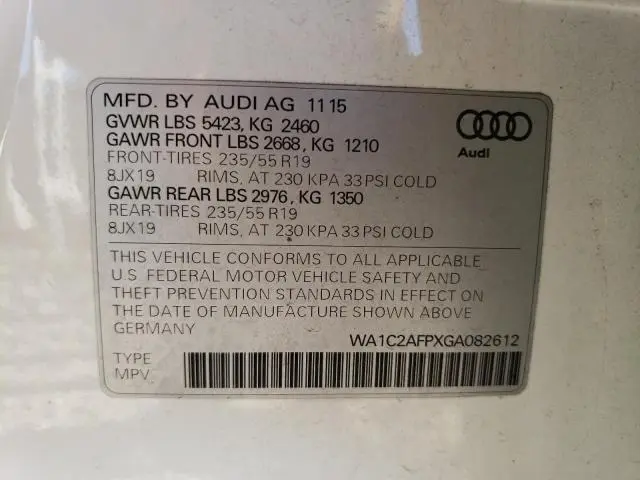 2016 AUDI Q5 PREMIUM