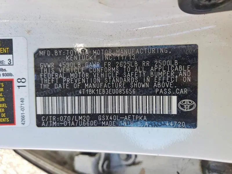 2014 TOYOTA AVALON LIMITED  
