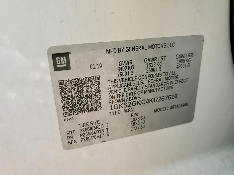2019 GMC YUKON XL K1500 SLT  