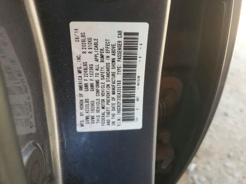 2014 HONDA ACCORD LX  
