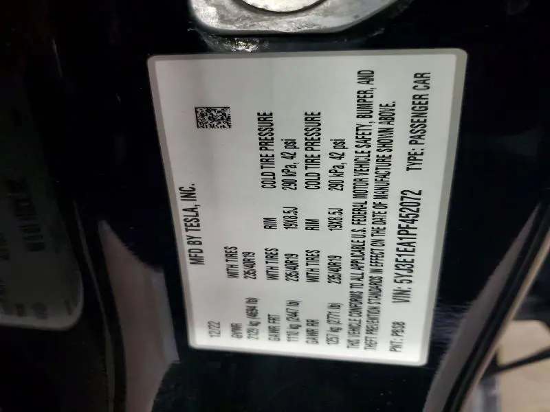 2023 TESLA MODEL 3   