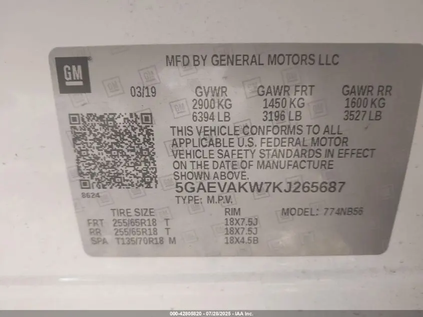 2019 BUICK ENCLAVE AWD ESSENCE