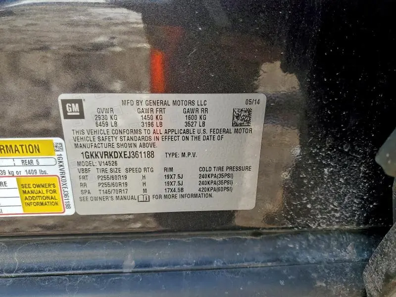 2014 GMC ACADIA SLT-1  