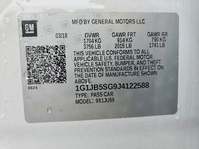 2018 CHEVROLET SONIC LS  