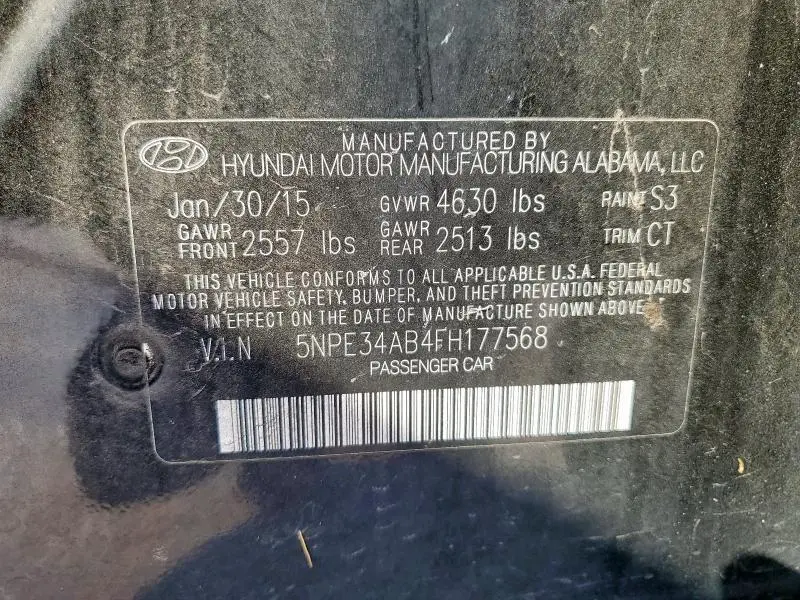 2015 HYUNDAI SONATA SPORT  