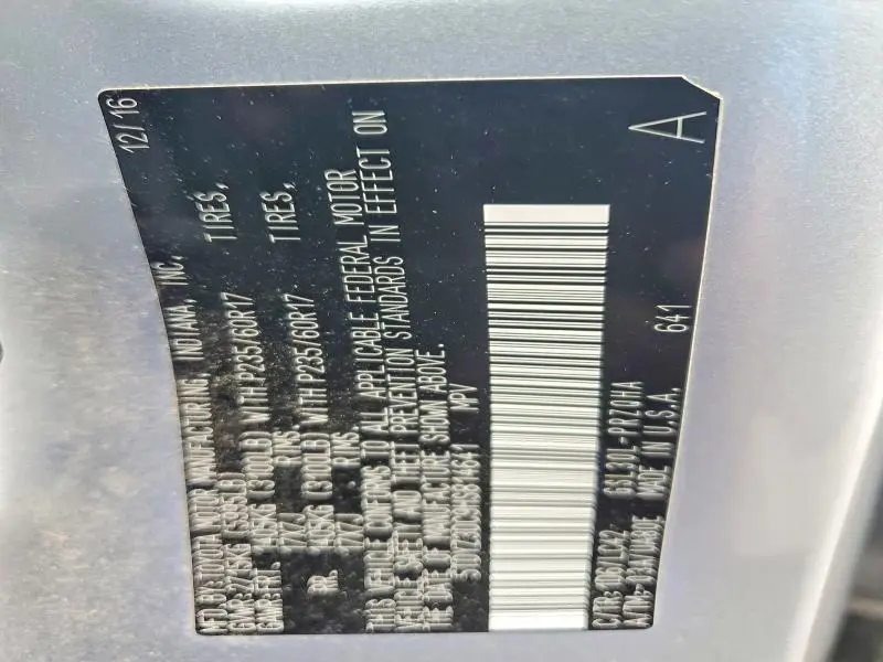 2017 TOYOTA SIENNA XLE PREMIUM 8-PASSENGER  