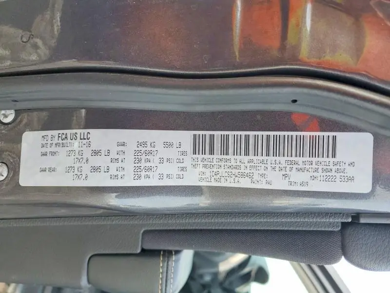 2017 JEEP CHEROKEE LATITUDE  