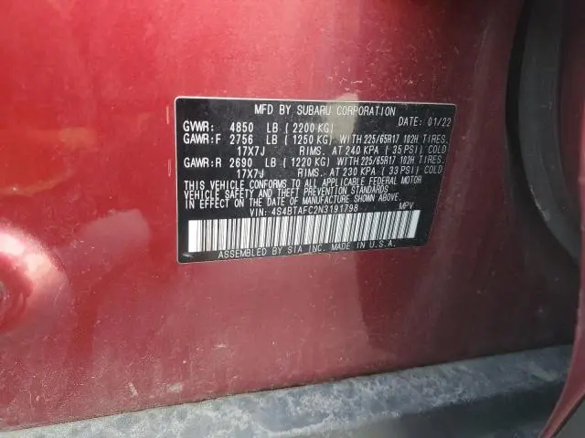 2022 SUBARU OUTBACK PREMIUM  