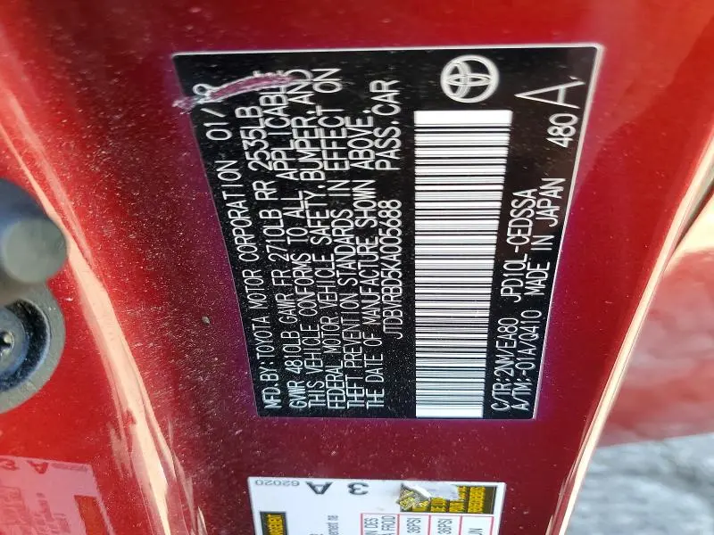 2019 TOYOTA MIRAI BASE  